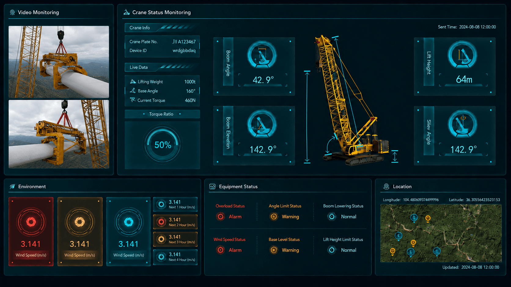 Construction and hoisting safety monitoring