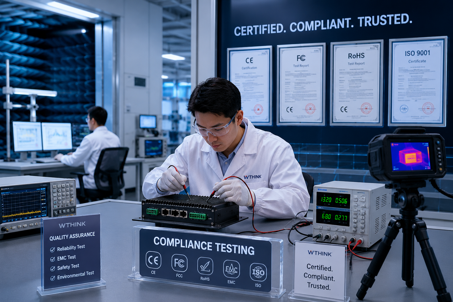 WThink product compliance testing for edge AI and 5G IoT devices