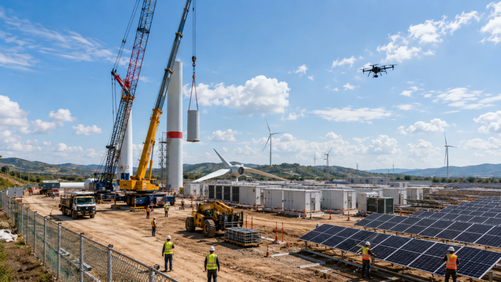 Smart Construction Site for Wind-Solar-Storage Projects